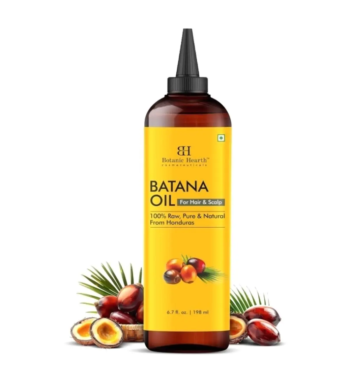 Batana Oil for Hair Growth & Hair Treatment Oils 6.7 Fl Oz | Dr Sebi Inspired, Raw & Pure Batana Oil | Scalp & Hair Treatment for Thickness & Strength | All Hair Types