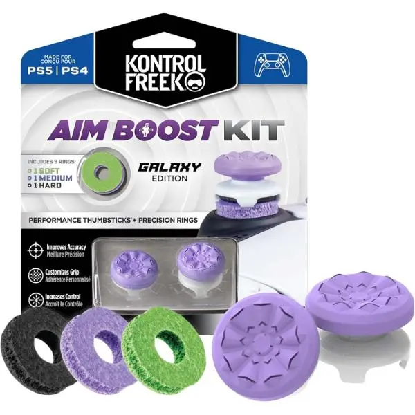 KontrolFreek Aim Boost Kit - PS5 Galaxy Edition with 3 Rings for Enhanced Accuracy and Precision