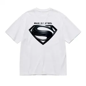 Justice League Men'S Plus Size Casual Crew Neck T-Shirt Man of Steel Graphic Print Short Sleeve Ideal for Spring/Summer Everyday Tshirt |   Playful Text Design Comfortable Fit SIZE Plus Size