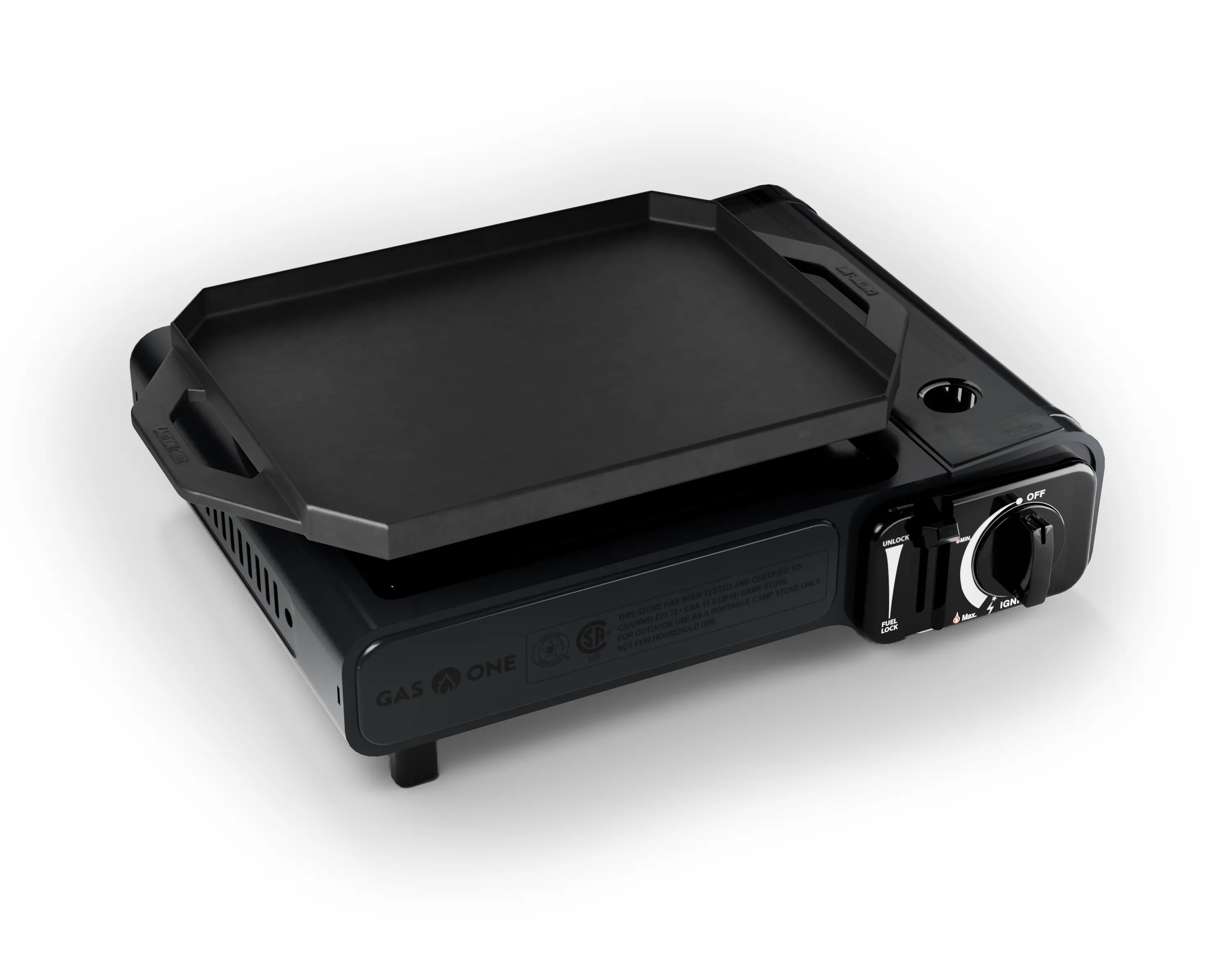 GASONE Portable 7,650 BTU Stainless Steel Butane Stove and Griddle Set with Adjustable Heat, Instant Ignition for Outdoor Cooking, Camping & Hiking Camp Kitchen