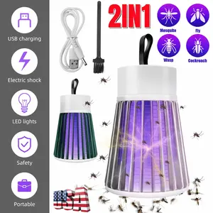 Electric Bug Zapper Mosquito Insect Killer USB LED Light Fly Trap Control Lamps