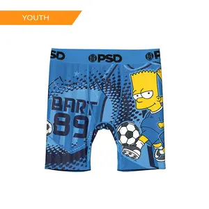 PSD Youth Boys The Simpsons - Club Springfield Boxer Brief - Soft, Breathable and Comfortable Stretch Underwear