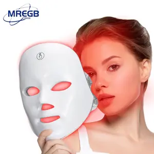 MREGB LED Photon Facial Mask – 7-Color Light Therapy Skin Care, Anti-Aging & Acne Treatment for Home Use