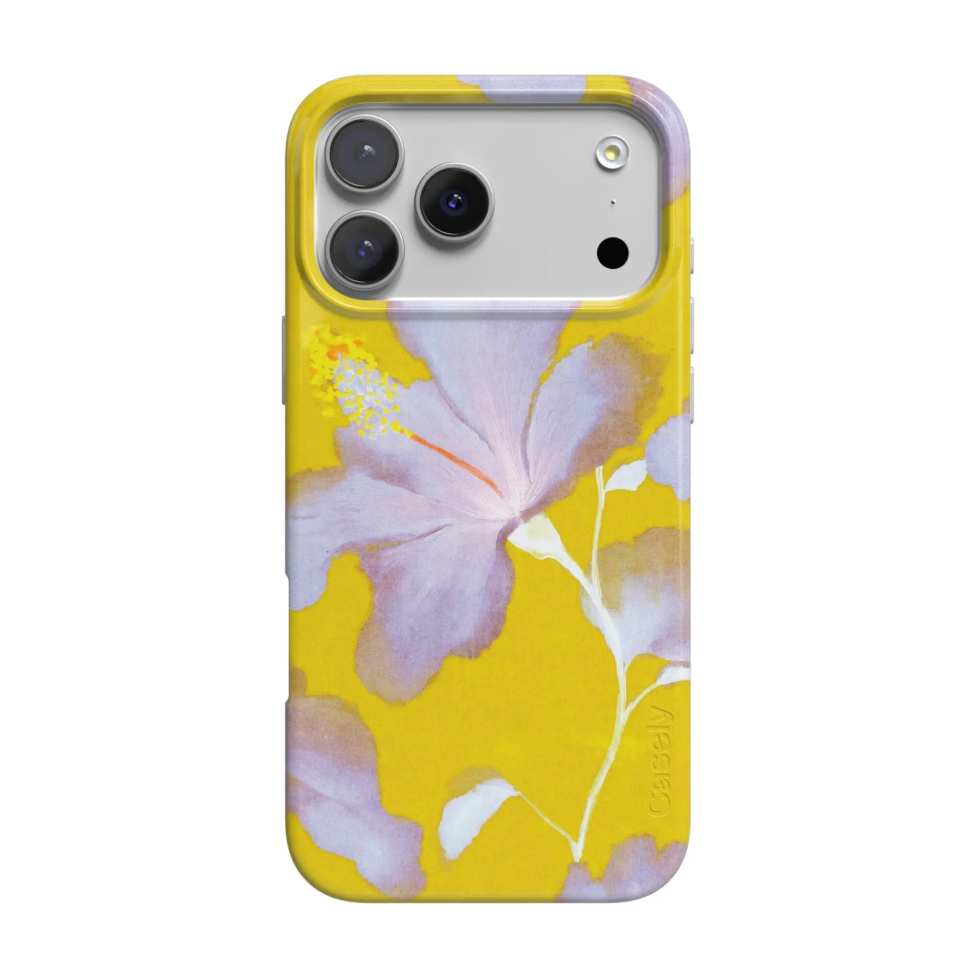Casely iPhone 17 Pro Max Case | Sunwashed Painted Floral | Hibiscus Haze | Compatible with MagSafe | Classic Ultra Thin Design