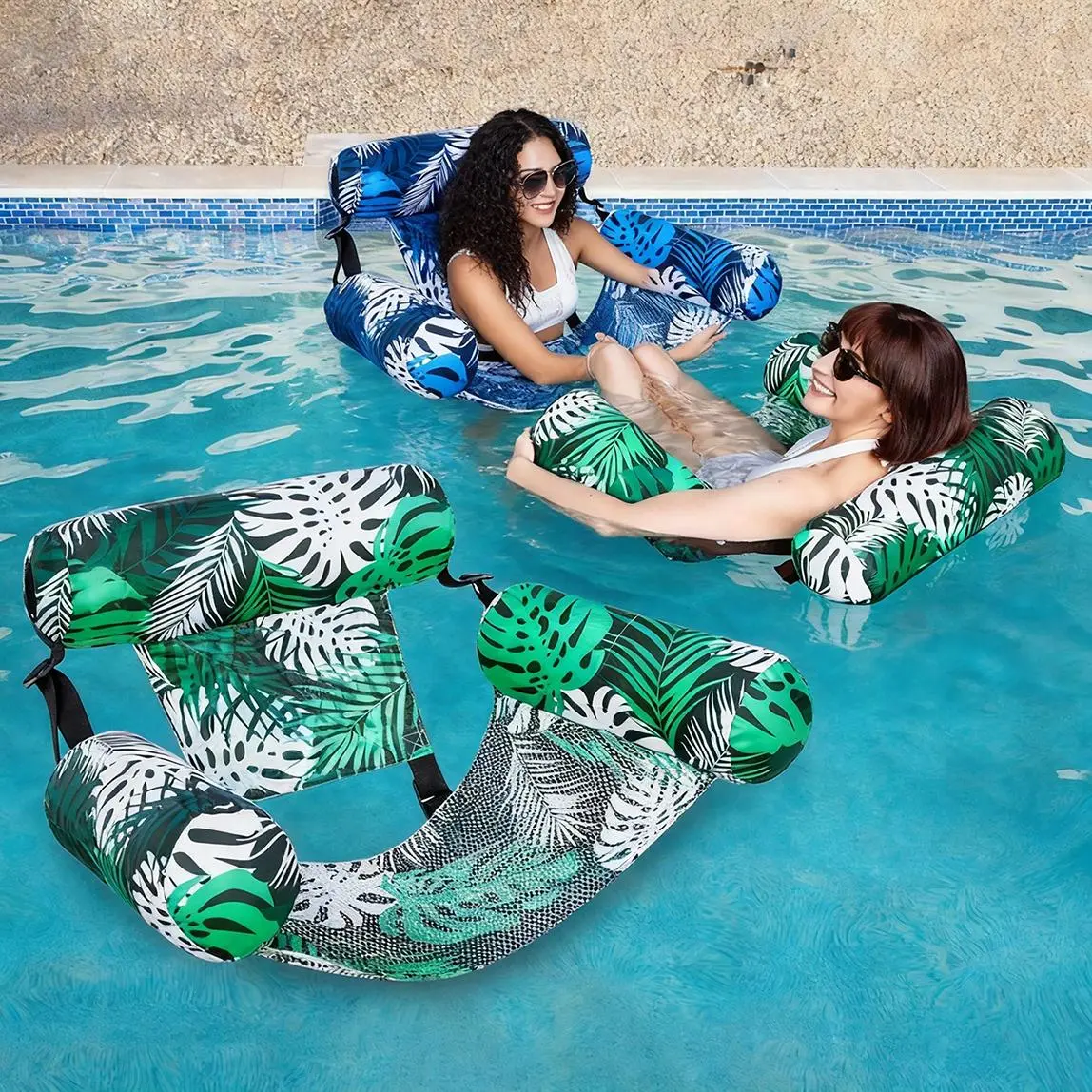 Unisex Portable Inflatable Pool Float Lounger - Leakproof PVC Floating Hammock for Pool, Beach Summer Leisure (Sports & Outdoor Camping & Hiking Accessory)