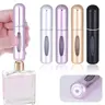 Unisex Durable Aluminum Refillable Perfume Atomizer Set (4pcs, 5ml) - Leak-Proof Travel Cosmetic Spray Containers (3.45*0.67*3.15in), Mini Useful Items Travel Stuff for Father's Day Fragrance/Cologne (Set 1, 4 & Above)