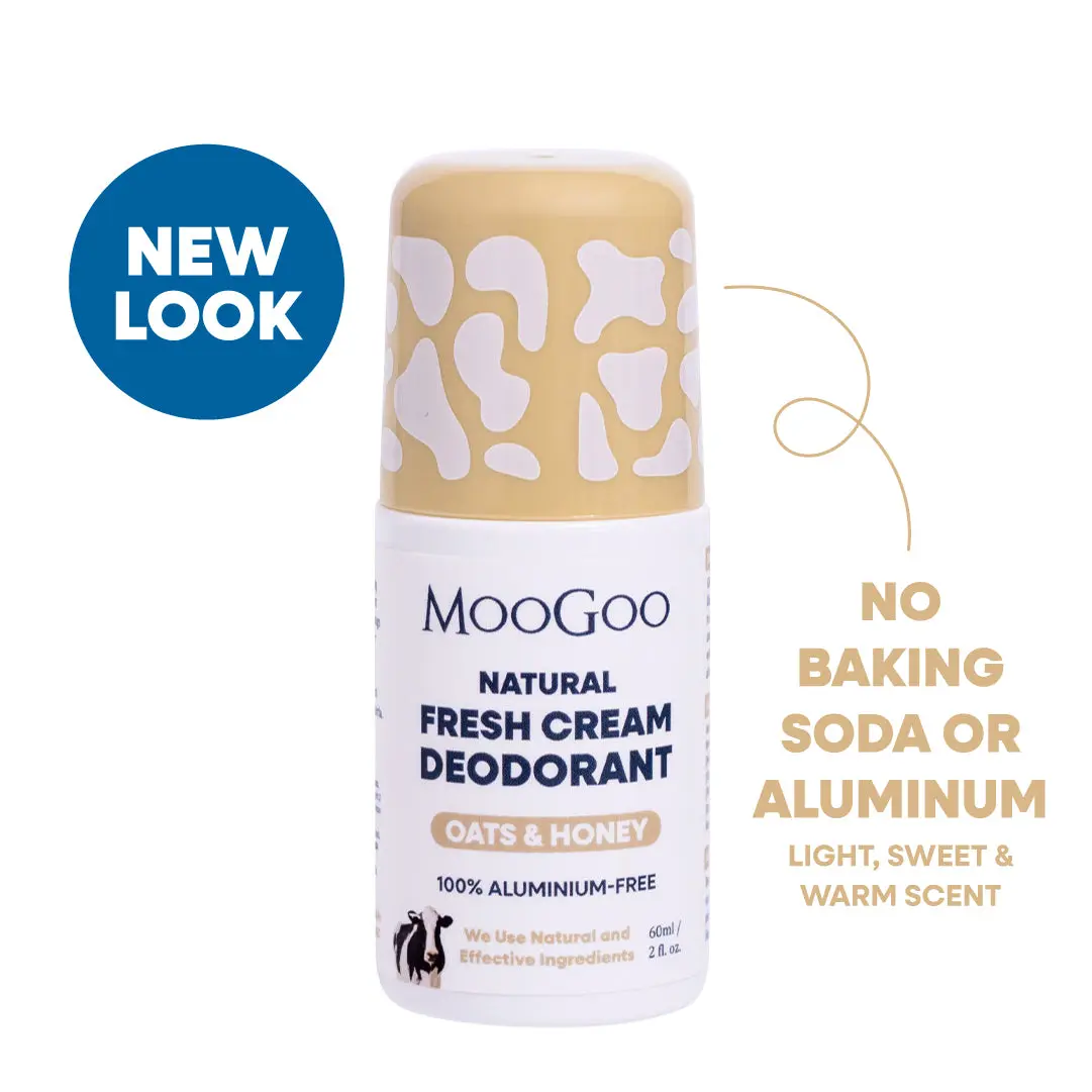 Fresh Cream Deodorant - Oats & Honey | Aluminium Free | Roll-On | Sensitive Skin | Natural | 60ml