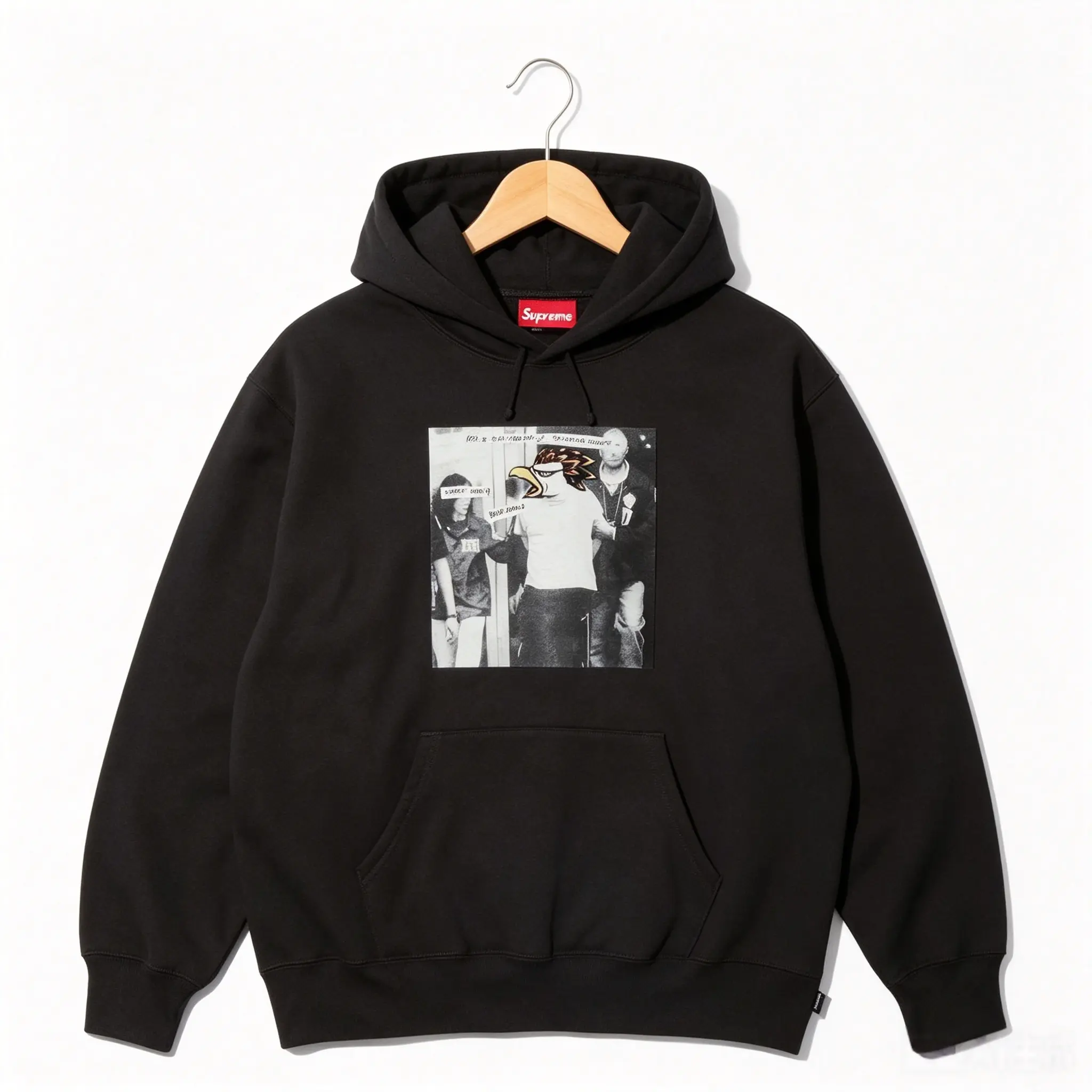 Supreme x Antihero Hooded Sweatshirt, Menswear Fashion 'Black' FW25SW83