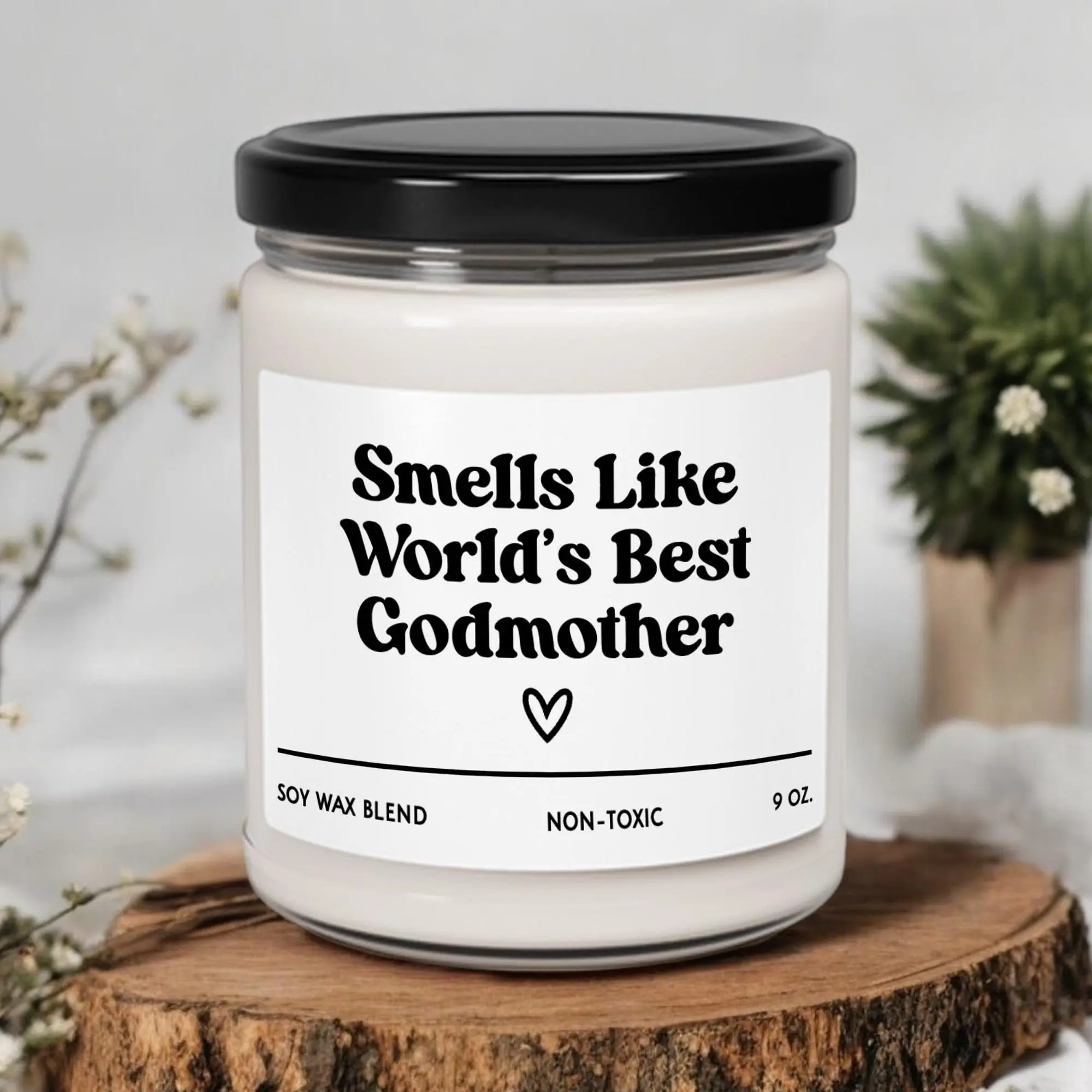Godmother Proposal Gift, Godmother Proposal Candle, World's Best Godmother Candle, Godmother Gift, Godmother Candle Gift (OS-SHUTBR) Decor Glass