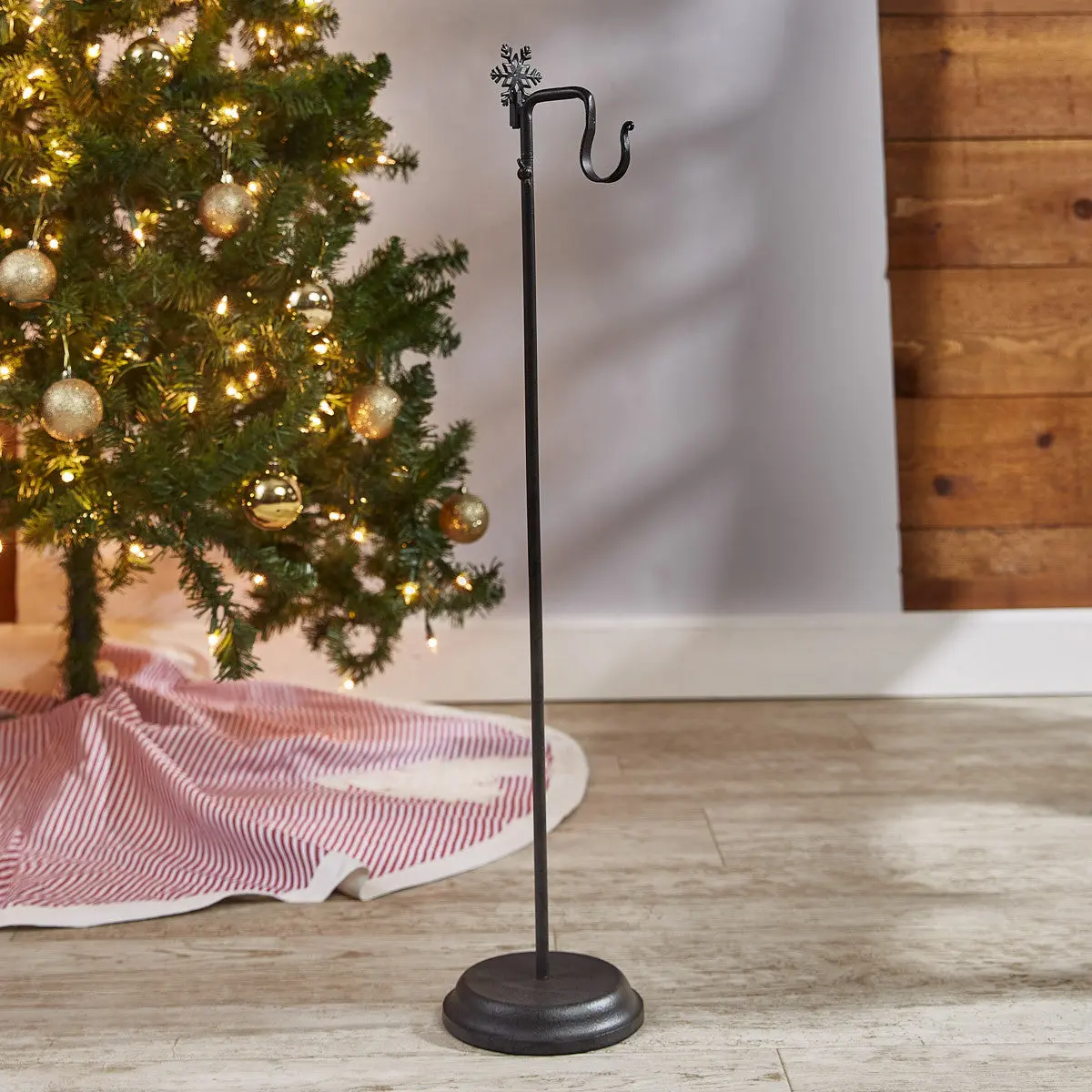 Snowflake Iron Vertical Adjustable Stocking Hanger, Home Organiser for Stocking Display