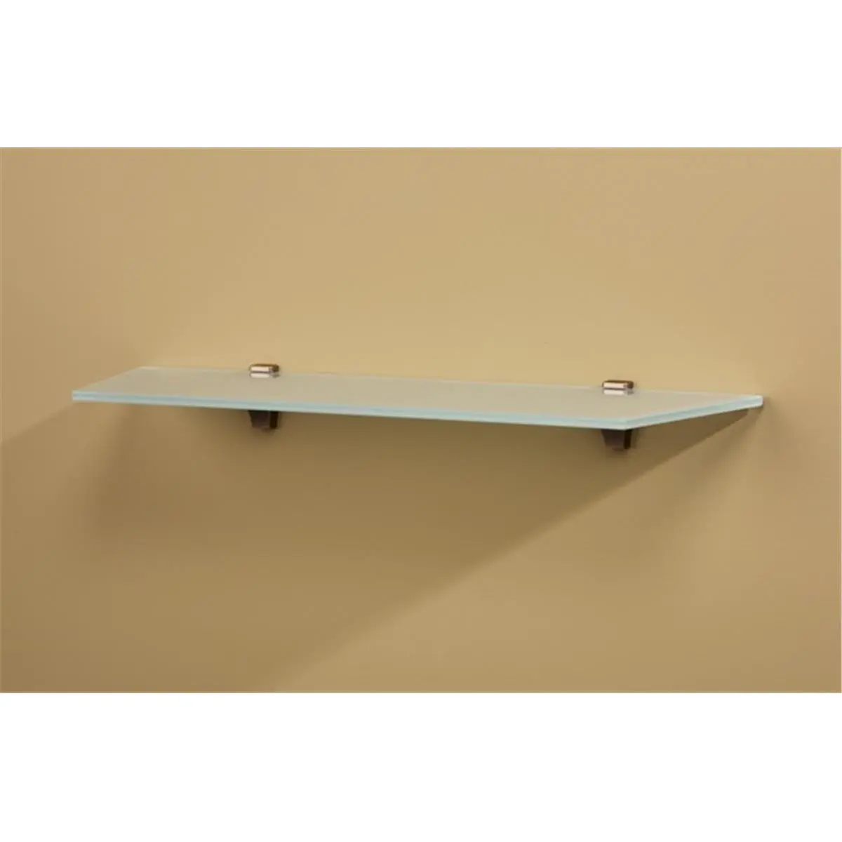 212 MAIN Rivera Clear Glass Shelf, 8x24 in Home Decor Wall Shelves with Oblique Angles (Amore Designs Concepts Collection), Wall Mounted Shelf, Oblique Corners