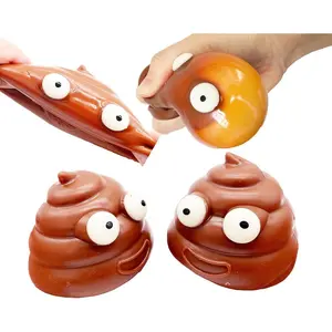 Poop Stress Ball,2 Pack Creative Squishy Squeeze Toy Funny Relief Stress Gag Gifts Toys for Kids, Practical Joke Party Favor Gifts