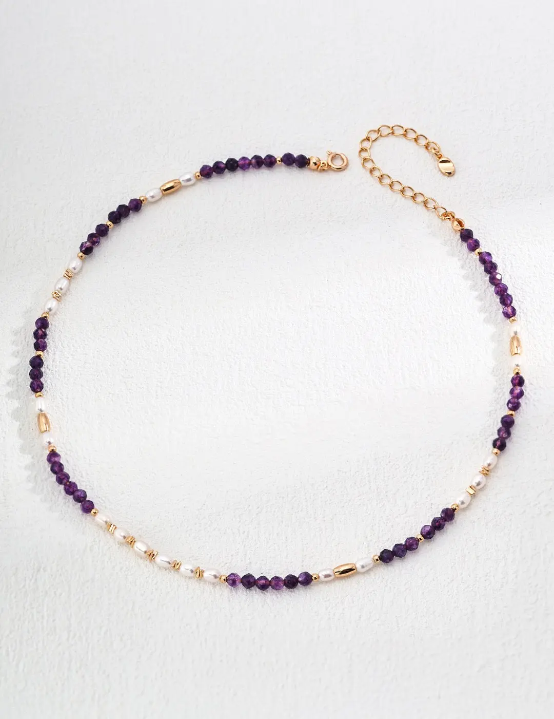 S925 Silver Vintage Natural Pearl & Amethyst Necklace | Elegant Jewelry
