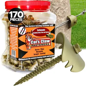 Cat’s Claw Fasteners 2 inch for Softwoods 170 Pieces Replaces The Common Fencing Staple Installs Fast with a Power Drill 4X Stronger Than Fence Staples The Original Patented USA Montana Brand