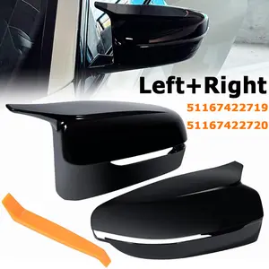 A Pair For BMW G20 G21 G22 G30 G31 G11 G14 G15 Gloss Black Side Mirror Cover Caps 51167422719+51167422720