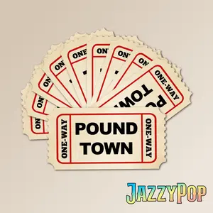 Set of 10 2" Pound Town Ticket Stickers Laminated gift for friends family perfect for tablet pc kindle laptop tumbler mugs and more relationship gift anniversary couple marriage intimacy