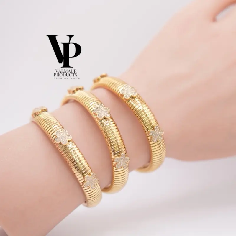 Valmaur Products Floral Flex Bracelet - Luxury Jewelry for Women