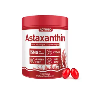 Premium Astaxanthin Healthcare Supplement 15mg- 90 Softgels, Natural Eye Antioxidant, Dietary Nutritional Supplement