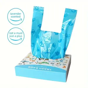 100pcs High-Quality Lavender Scented Diaper Garbage Bag - Perfect for Bedroom, Kitchen, Garden, and Car Trash!