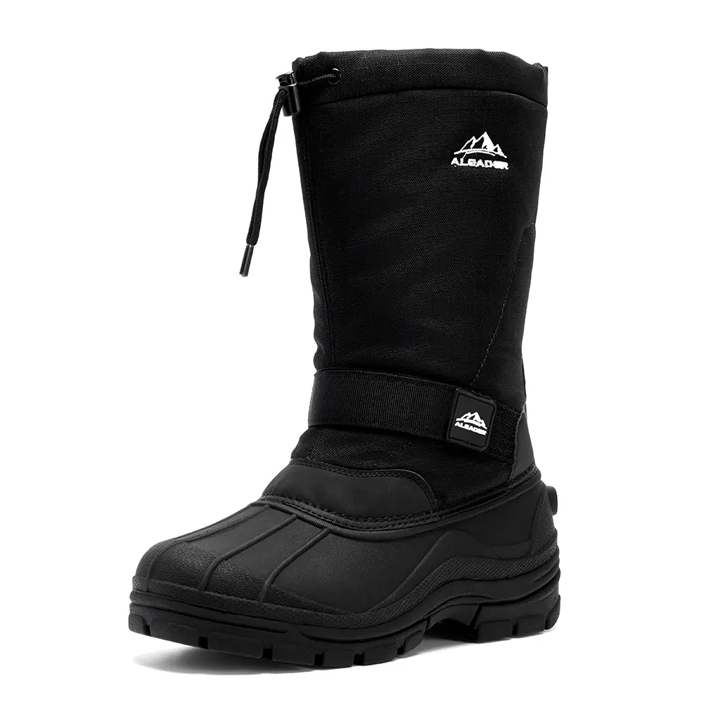 ALEADER Men's Fleece-Lined Warm Snow Boots 3M Thinsulate Waterproof Slip-Resistant Outdoor Hiking Boots Stylish Comfortable Tall Boots tiktokshopbacktoschool