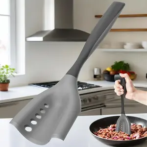 Creative Mother’s Day [2026 upgraded version] 2-in-1 silicone cooking spoon, safe, BPA-free matte silicone, scratch-resistant head for stirring, scraping, and scooping — a practical kitchen essential