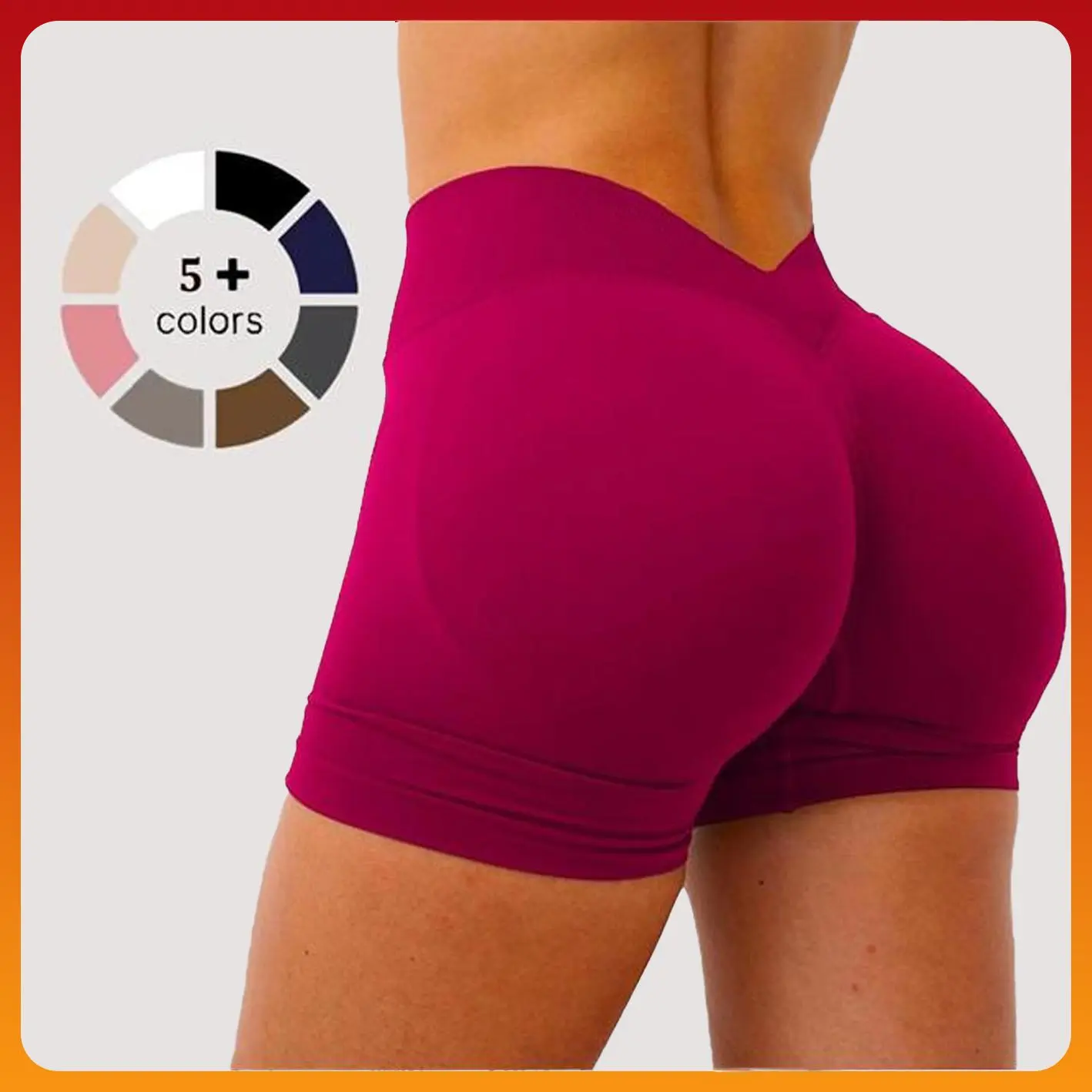 [SIZE UP 1] DENFY LJ V-BACK SCRUNCH SHORTS Fitness Gymwear Yoga Pants Gym Workout Sportswear Drying Exercise Yoga High Cycling Quick Drying Gymclothes #BackToSchool