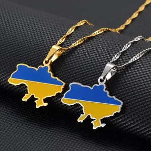 Ukraine Necklace, Keychain, Map, Flag, Poster, Tshirt