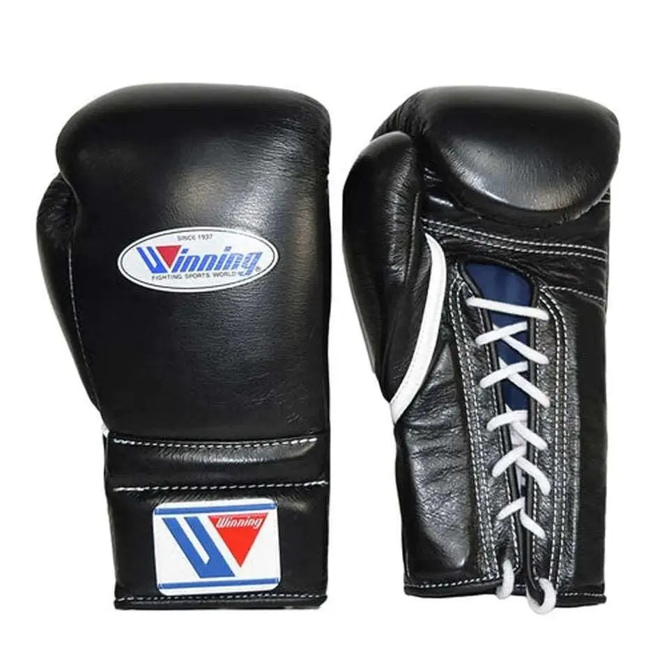 Winning Boxing Gloves 14oz/16oz Genuine Cowhide Leather Boxing Gloves Black White Leather Boxing Gloves 14oz 16oz Boxing Training Gloves Professional Boxing Gloves for Men