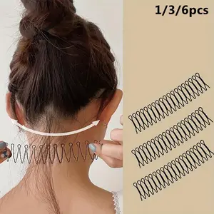 3pcs Invisible Hair Flyaway Tamer Clips, Spring Hair Fixer Clips for Taming Flyaways, Baby Hairs & Loose Strands, Durable Metal Construction, Invisible Design to Create Sleek, Polished Hairstyles – Ideal for All Hair Types