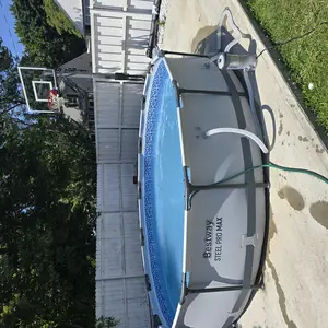 Bestway Steel Pro MAX Round Above Ground Outdoor Swimming Pool with Pump 30-42 Inch Deep