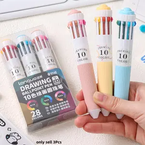 10-in-1 Colored Pens, 28 Colors Multicolor Ballpoint Pen Set, Drawing Pens Set, Art Pen, Fine Point Retractable Ballpoint Pens, Ballpen Set for Office School Supplies Students Gifts