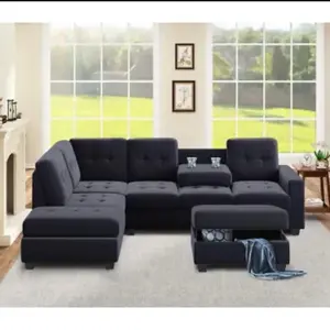 Modern Sectional Sofa W/ Reversible Chaise, L Shaped Couch Set