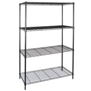 JupiterForce 4-Tier Metal Wire Shelf Rack Storage Shelving Organization for Kitchen Garage