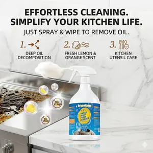 BrightRinse Oil Stain Remover Kitchen Cleaner Grease Removal Spray Dishwashing Liquid Pot Cleaning Solution 1000g