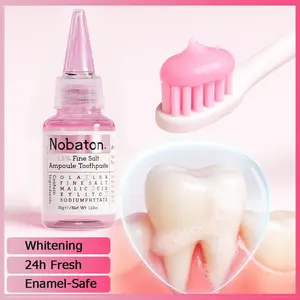 Nobaton Farm Oral Care Toothpaste Gift Set - Ampoule-Grade Formula Dental Care Toothpastes, 1.5% Pink Salt Ampoule, Long-Lasting Fresh Breath, Yellow Stain Removal