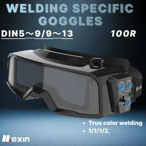 LY-100R-Mexin Auto-Dimming Welding Goggles Face Shield Lightweight Flexible Eyeglass-Type Automotive Glass Tool with Adjustable Headband and Anti-Scratch Coating for Modern Welding Needs With Lights