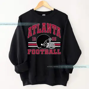 [Sale Up To 50%] Atlanta Football Vintage Sweatshirt, Retro Falcon Crewneck, Oversized Football Sweatshirt, Atlanta Football Fan Gift, Gift For Fan, Trendy USA Cotton Fabric