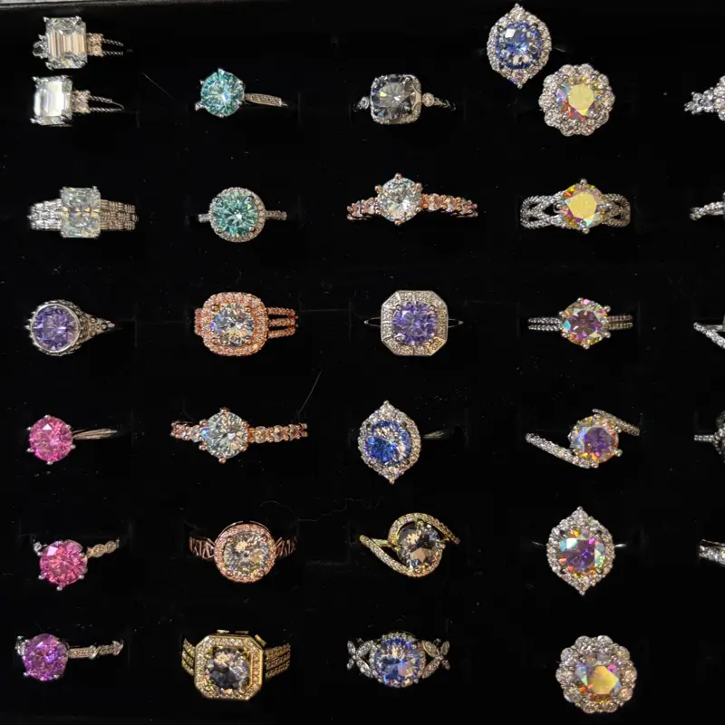 Beautiful 3 carat colored Moissanite