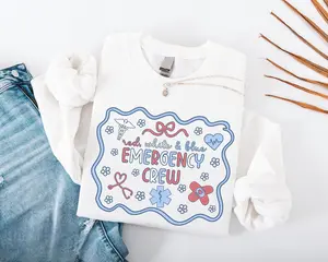 Emergency Department July 4th  T-Shirt, Sweatshirt and Hoodie - ER Nurse Fourth of July Sweater, Emergency Room Crew, Red, White & Blue ER Crew