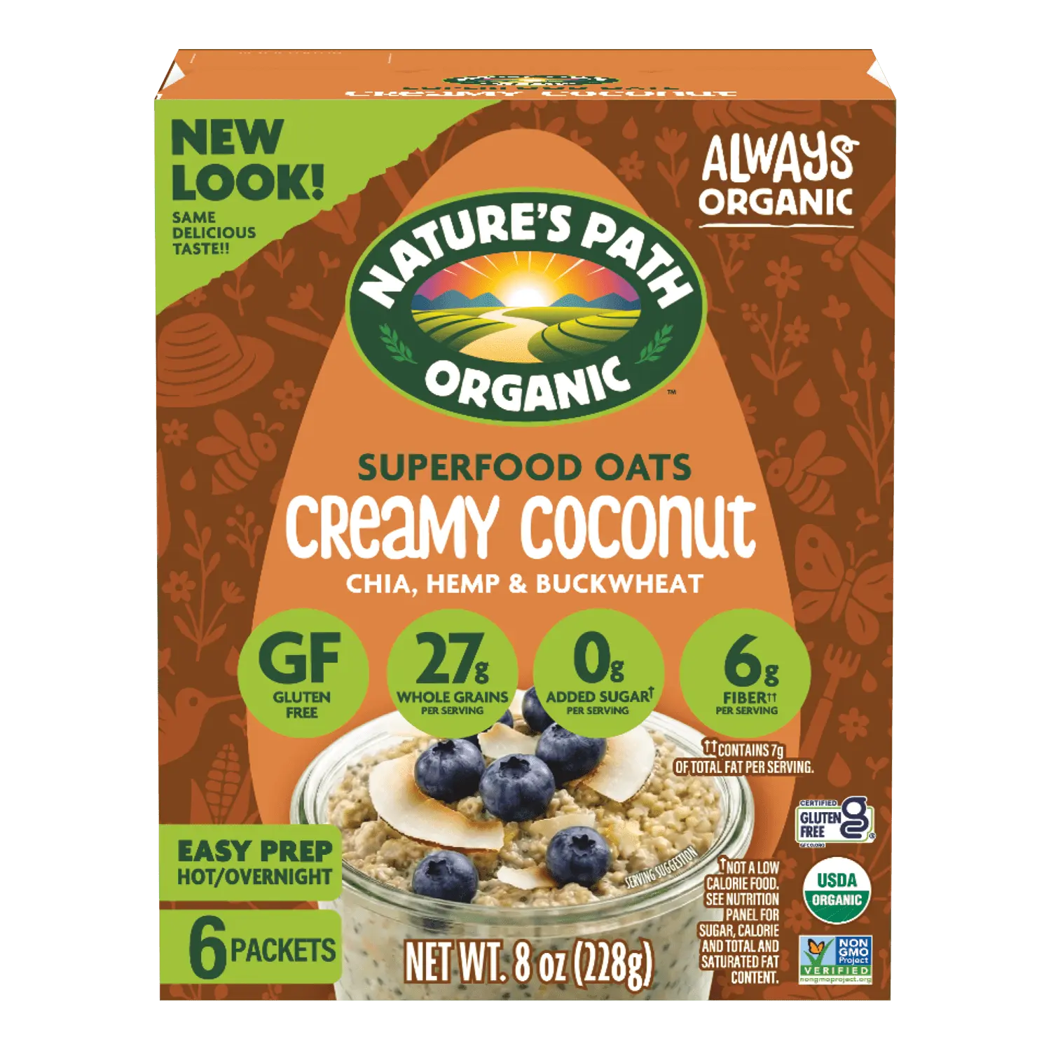 Nature's Path Organic Creamy Coconut Superfood Gluten Free Instant Oatmeal