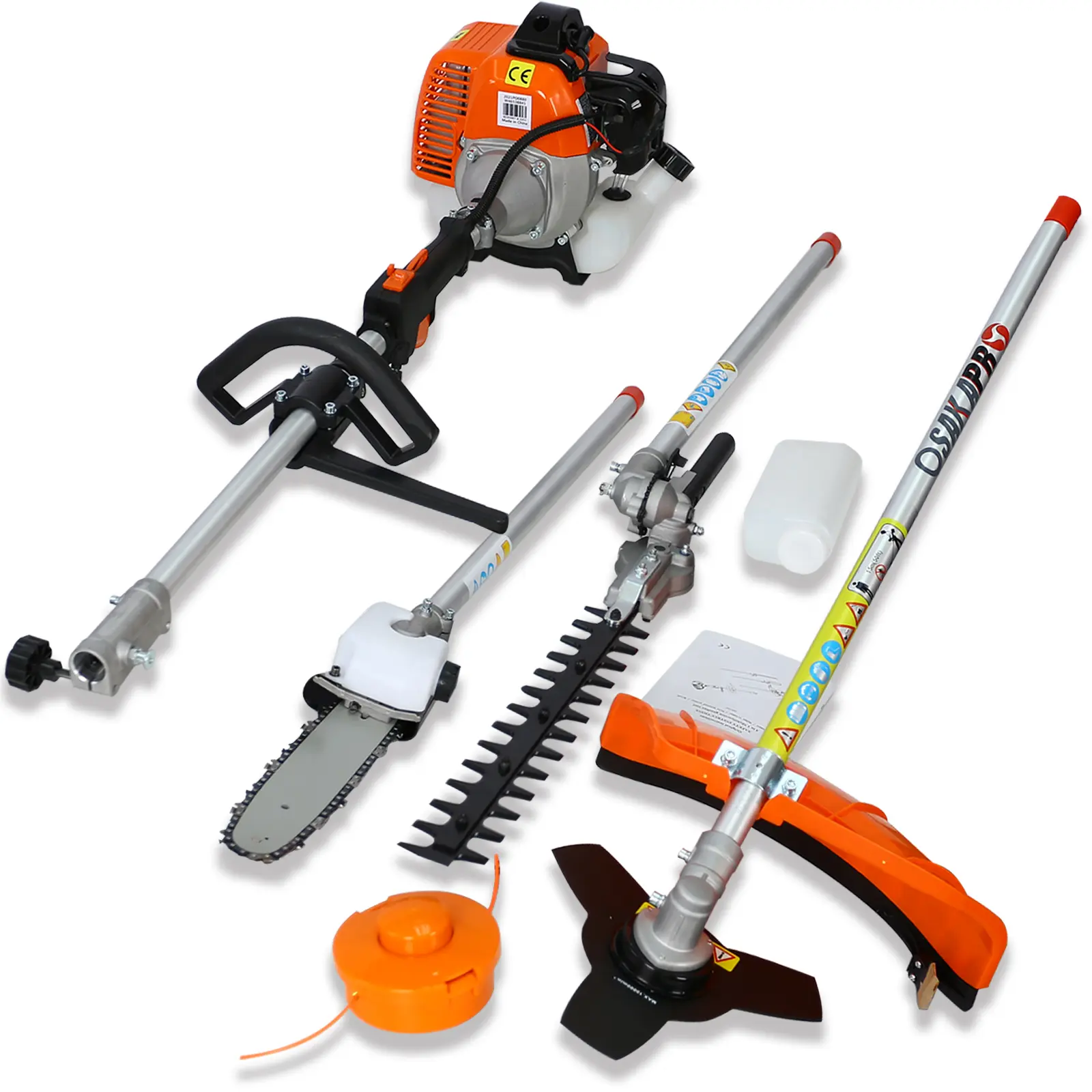 4-in-1 Multi-Functional Gas Garden Tool System 33CC 2-Cycle Engine Pole Saw Hedge Trimmer Grass Trimmer Brush Cutter Combo Kit for Yard Landscaping Lawn Care Outdoor Maintenance EPA Compliant, Home Furniture and Household Product Search Terms