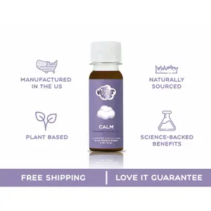 CALM - Vanilla Chai & Lavender Infused Wellness Vitamins Supplement Health Shots for Relaxation & Stress Relief
