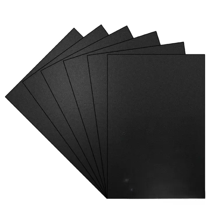 6-Pack Black Plastic Sheets - 8x12x0.04 in Flexible, High-Tensile, Heat-Bendable Panels, Home Improvement Building Supplies for DIY Home Projects & Minimalist Bedroom Decor