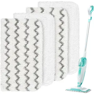 Reusable Microfiber Steam Mop Replacement Pads Compatible with Shark Steam Mops S1000/S1000A/S1000C/S1000WM/S1001C, Washable Scrub Mop Pads for All Hard Floors, 4 Pack