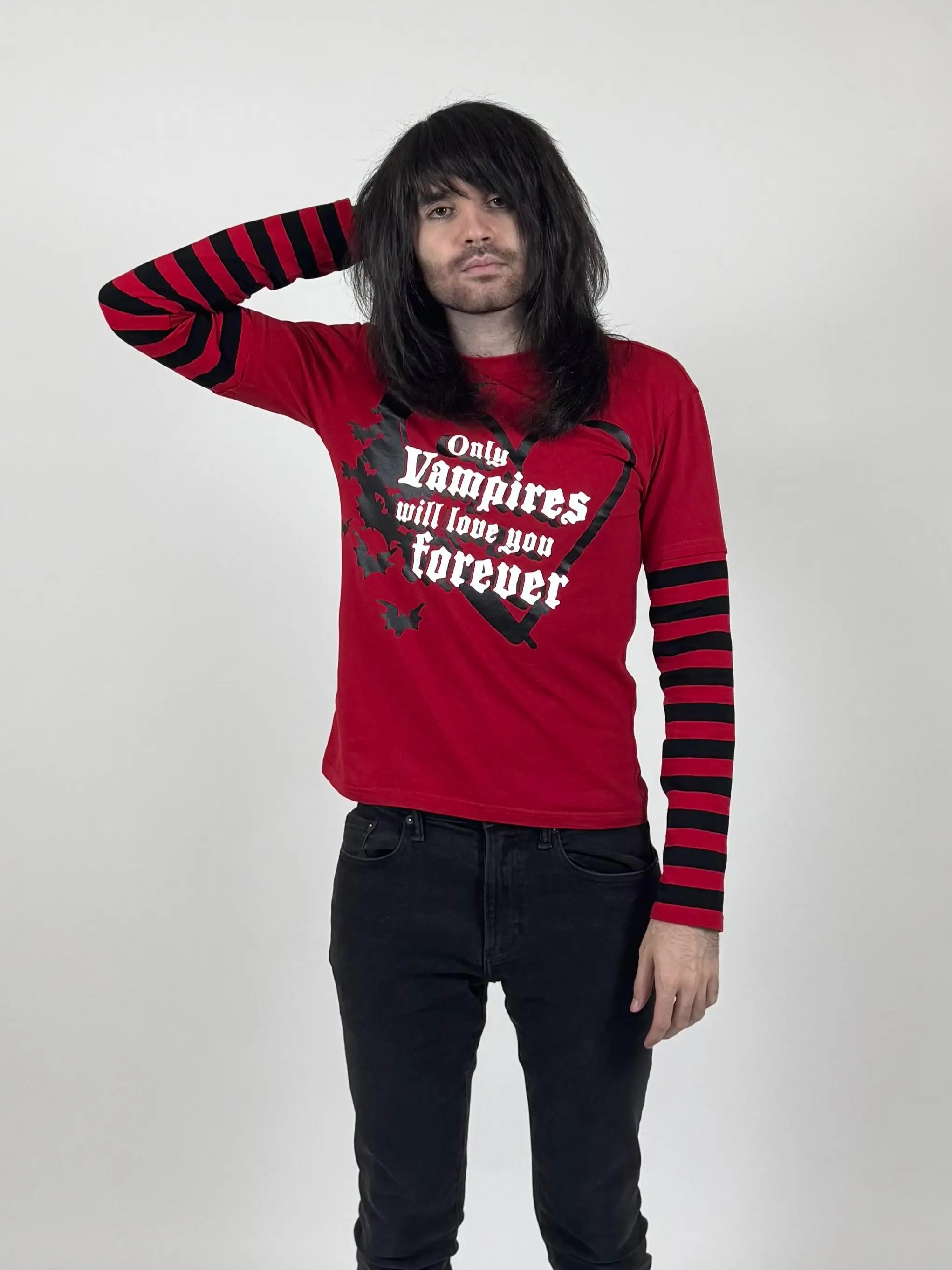 Only Vampires Will Love You Forever Double Sleeve - Unisex Scene/Emo Clothing