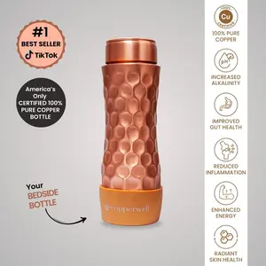 Copperwell's Hand-Hammered Diamond Curve Bottles: Authentic Artisan Craftsmanship in Every Piece