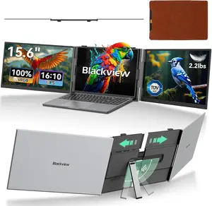 【DealsForYouDays 】15.6/ 14 Inch Laptop Screen Extender, 1080P FHD Triple Portable Monitor, Ultra-Slim Travel Dual Monitor Fit for 13"-17.3" Laptops, USB-C Plug&Play Extended Screen for Windows/Mac/Android/Switch