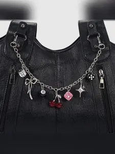 Sweet Style Bow Star Dice Cherry Pendant Keychain, Charm Keychain, Bag Decoration, Key Decoration, Casual Fashion Accessory, All Seasons, Keychain Accessories