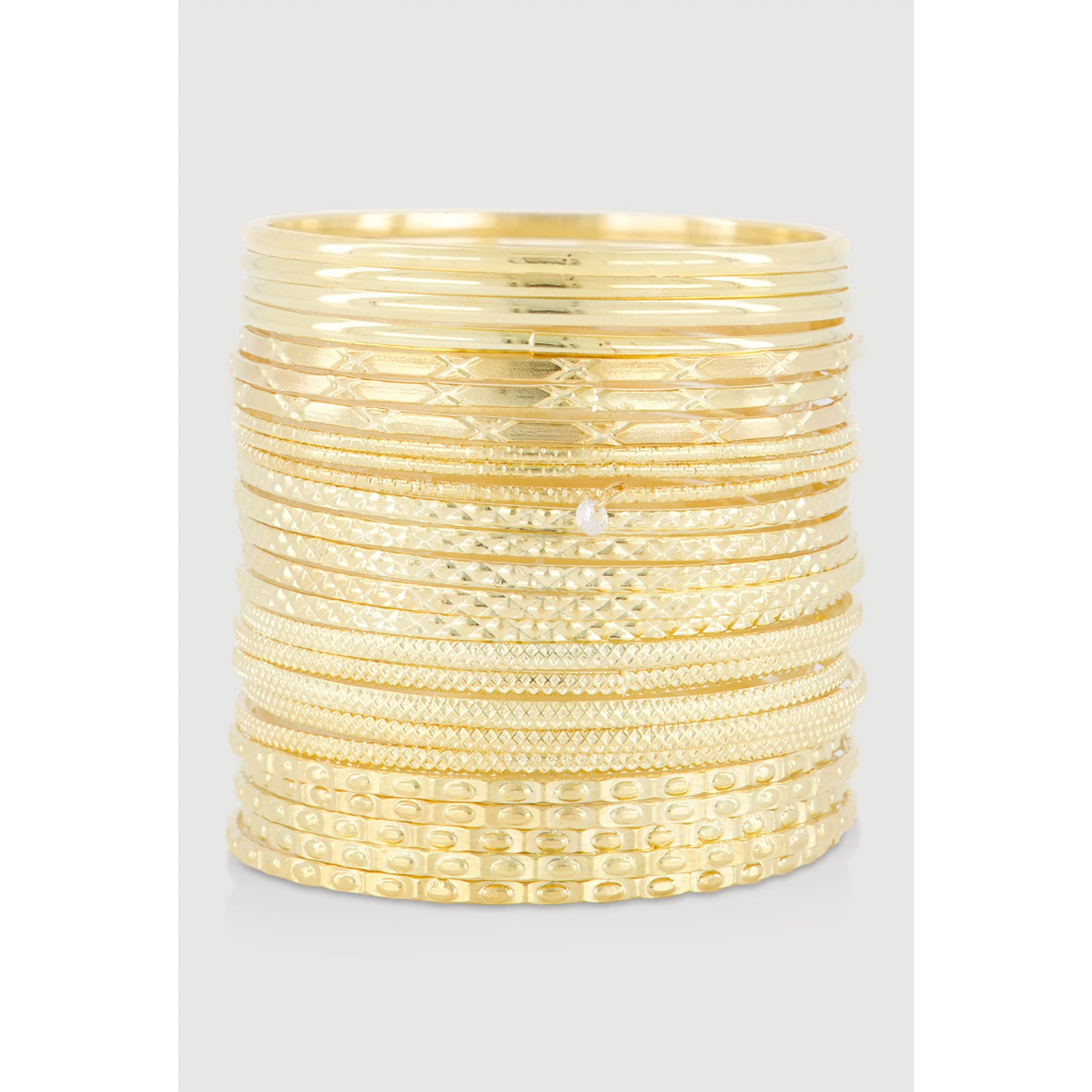 Metallic Bangles Set of 25