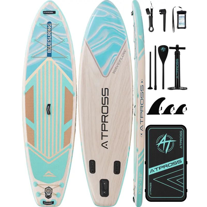 [DealsForYouDays] Pro Inflatable Stand Up Paddle Board (SUP), 10'6''x33'' Extra Wide Longer Deck Adds Balance, 400lbs Capacity, Anti-Slip EVA Deck, Premium Accessories Kit, Ultra-Light Travel Stable Watercraft for Yoga, Fishing